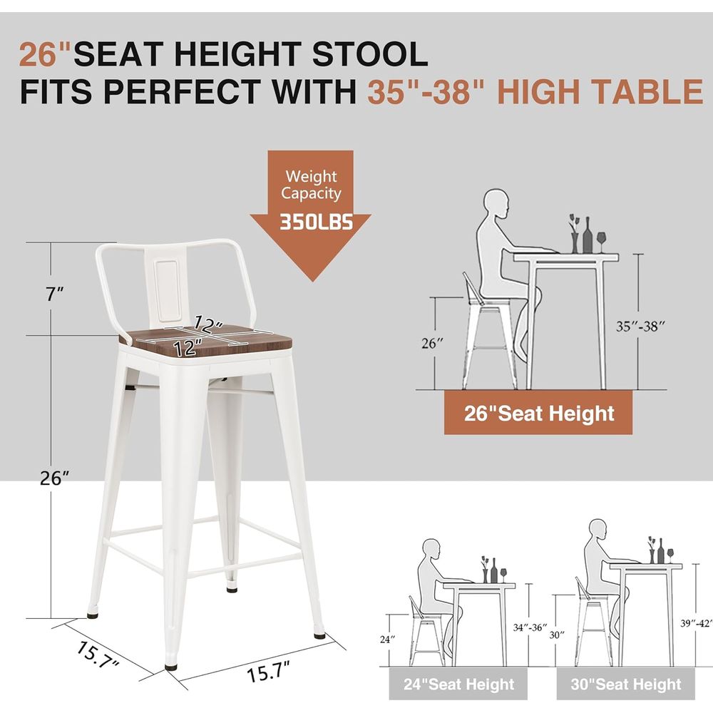 26 Inch Bar Stools Set o 4 Ind - đánh giá và giá Home Bar Stools