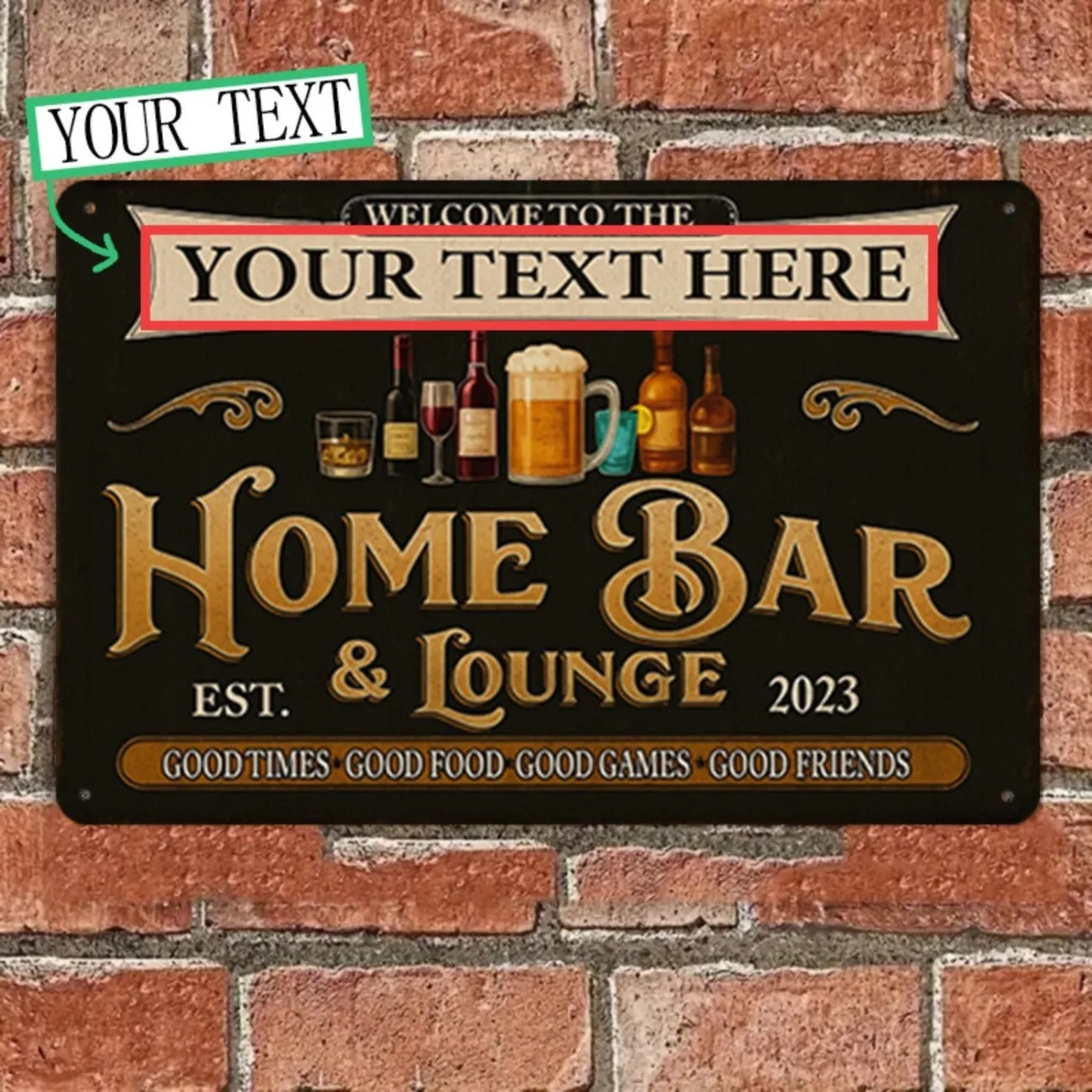 Custom Text Vintage Home Bar & - đánh giá và giá Home Bar Signs