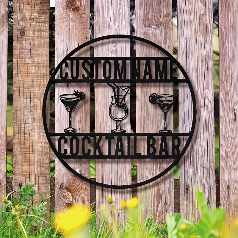 Custom Name Cocktail Bar Sign, - đánh giá và giá Home Bar Signs