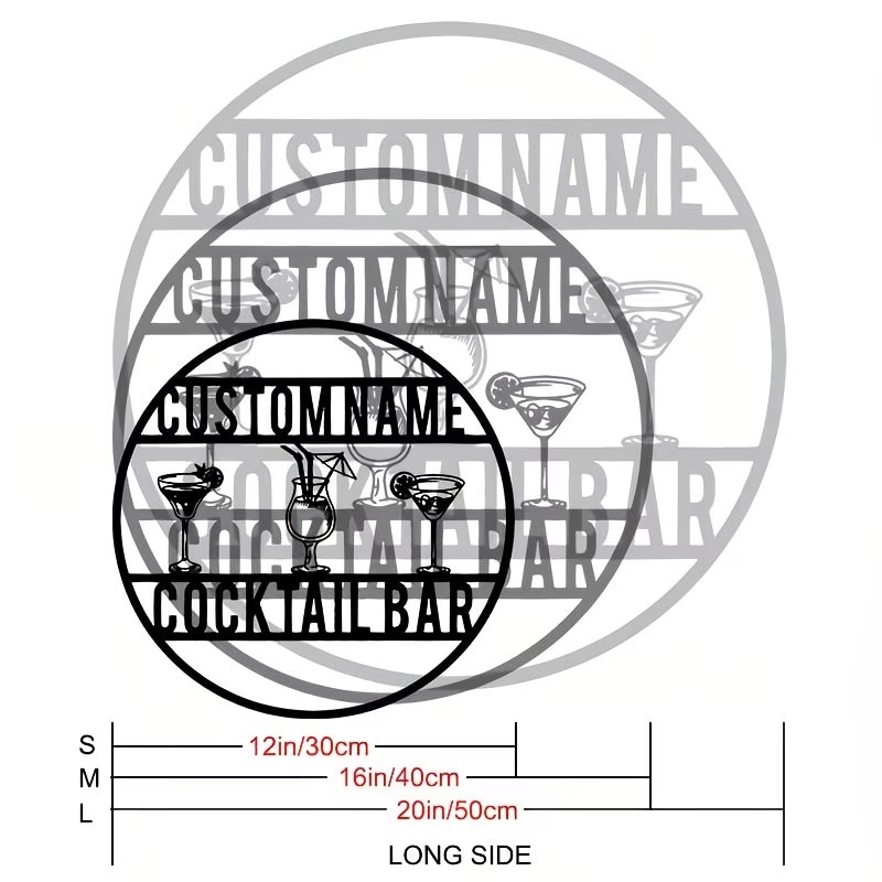 Custom Name Cocktail Bar Sign, - đánh giá và giá Home Bar Signs