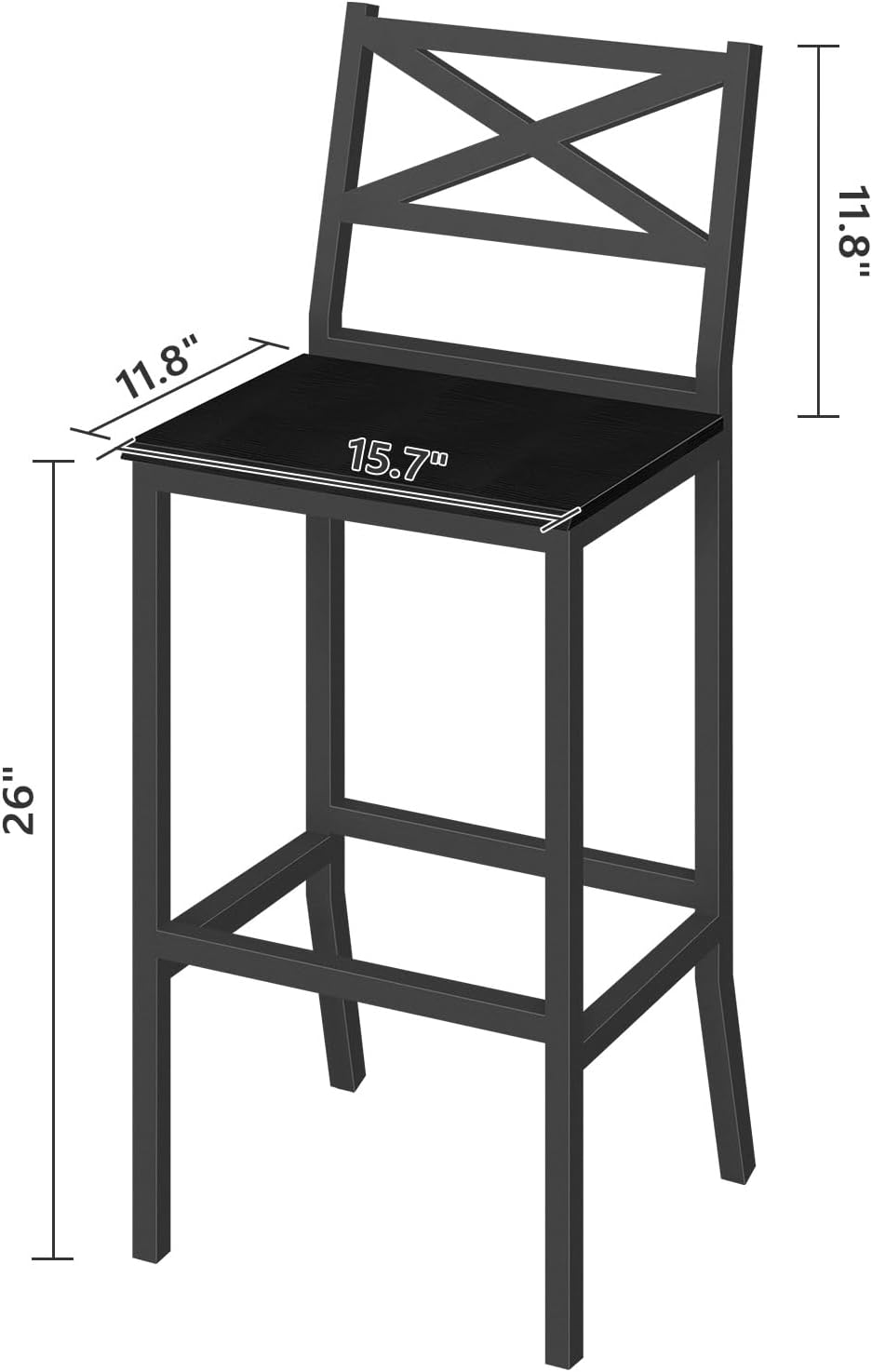 Bar Stools, Set of 2 Bar Chair - đánh giá và giá Home Bar Stools