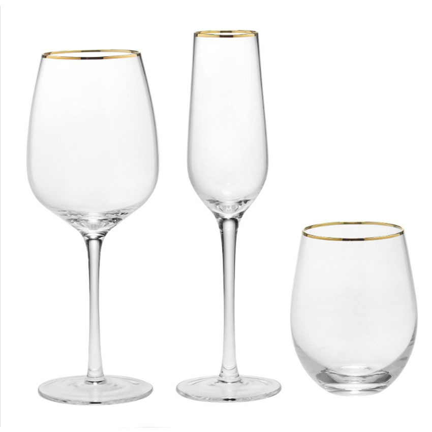 Gold Rimmed Highball Glass Red - đánh giá và giá Highball Glass Set
