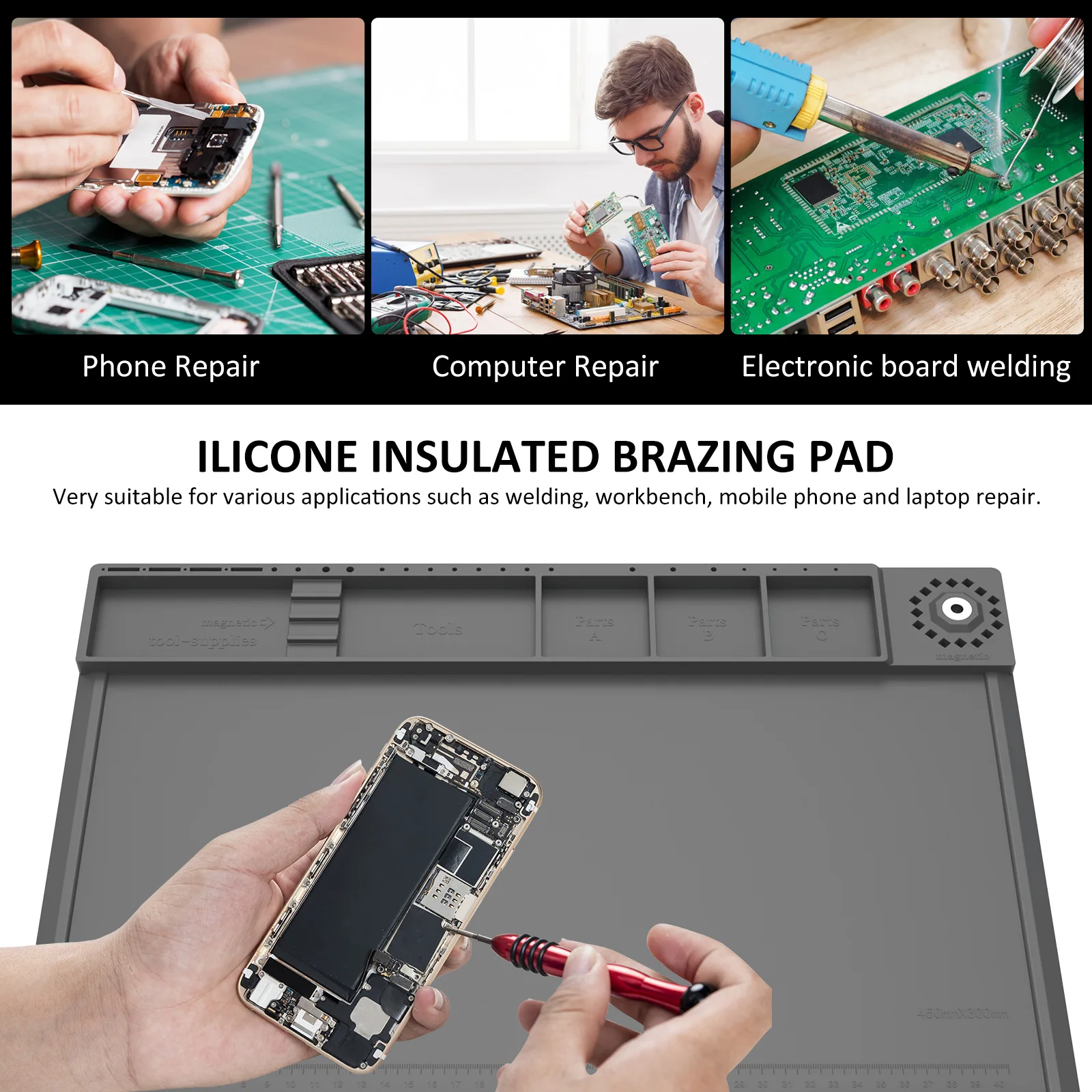 Soldering Station Mat Silicone - đánh giá và giá Bar Mat Rubber