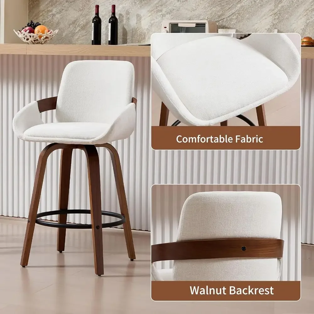 Beige Fabric Swivel Bar Stools - đánh giá và giá Home Bar Stools