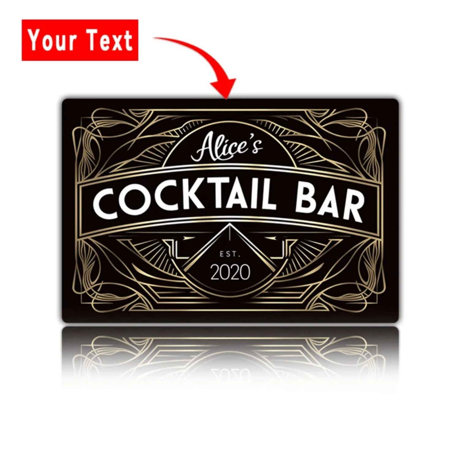 Personalized Art Deco Metal Wa - đánh giá và giá Home Bar Signs