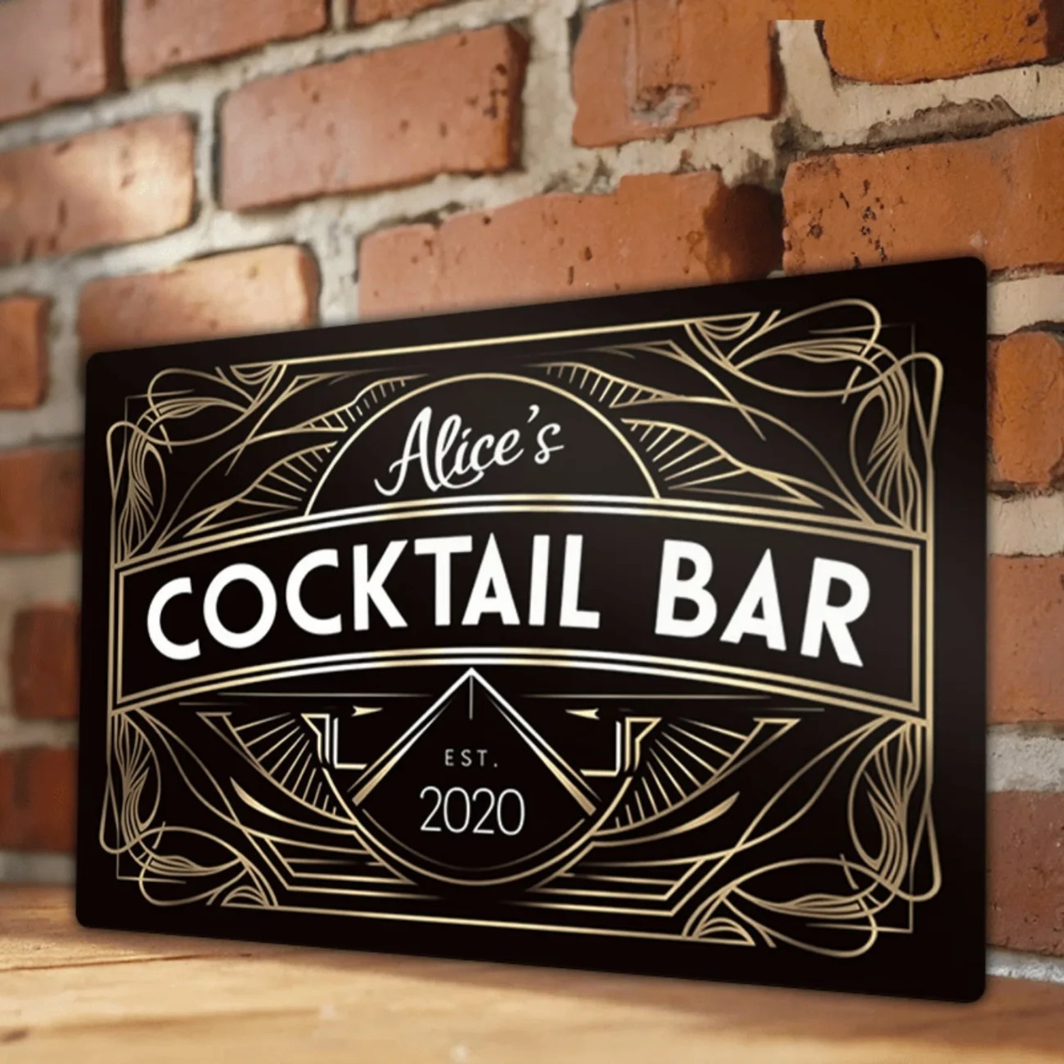 Personalized Art Deco Metal Wa - đánh giá và giá Home Bar Signs