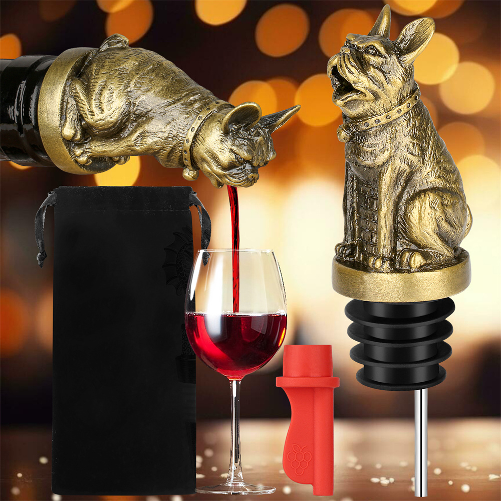 Cute French Bulldog Wine Pouer - đánh giá và giá Wine Preservation Pump