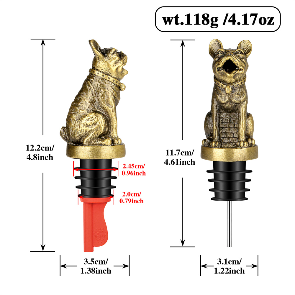 Cute French Bulldog Wine Pouer - đánh giá và giá Wine Preservation Pump