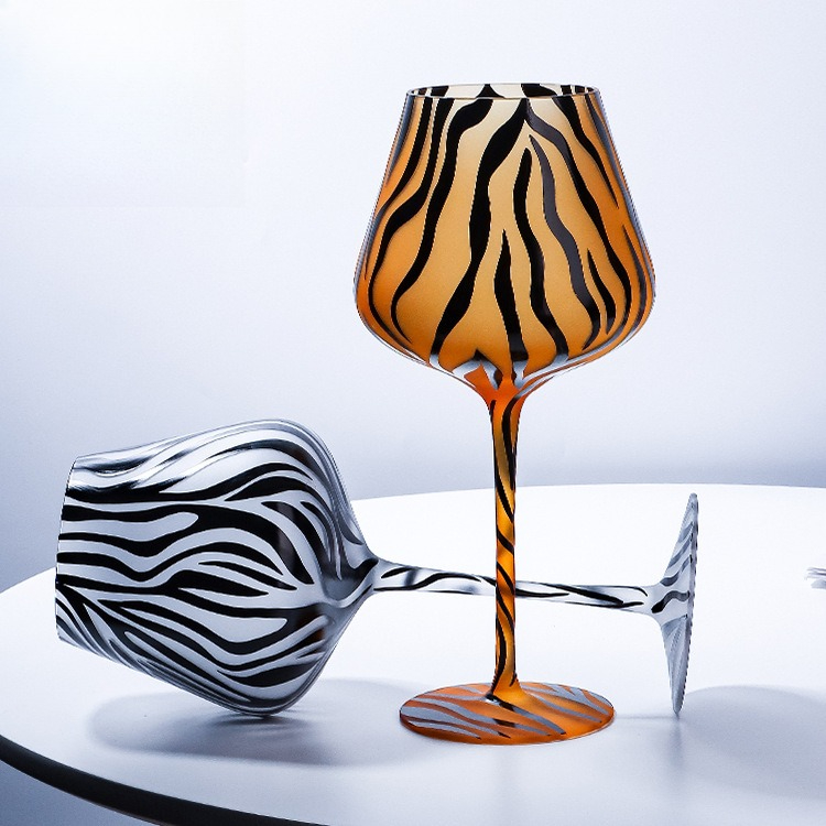 Creative Painted Tiger Leopard - đánh giá và giá Highball Glass Set