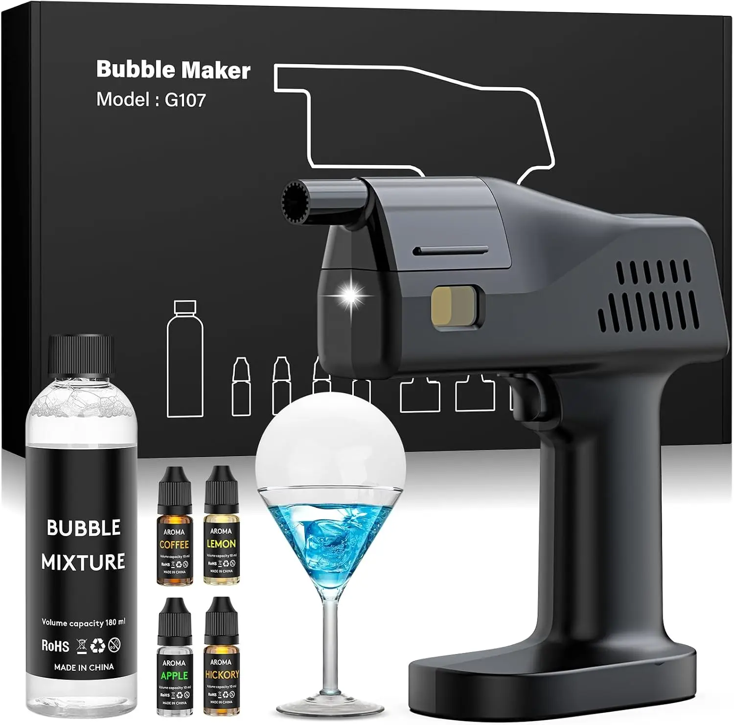 Electric Cocktail Smoke Bubble - đánh giá và giá Smoking Gun Kit