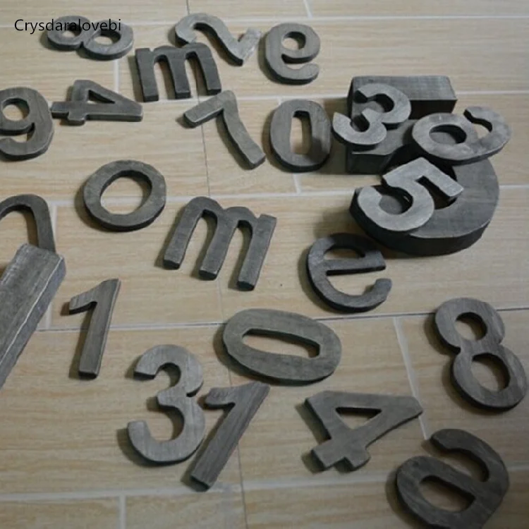 1-9 Number Retro Wood Personal - đánh giá và giá Home Bar Word